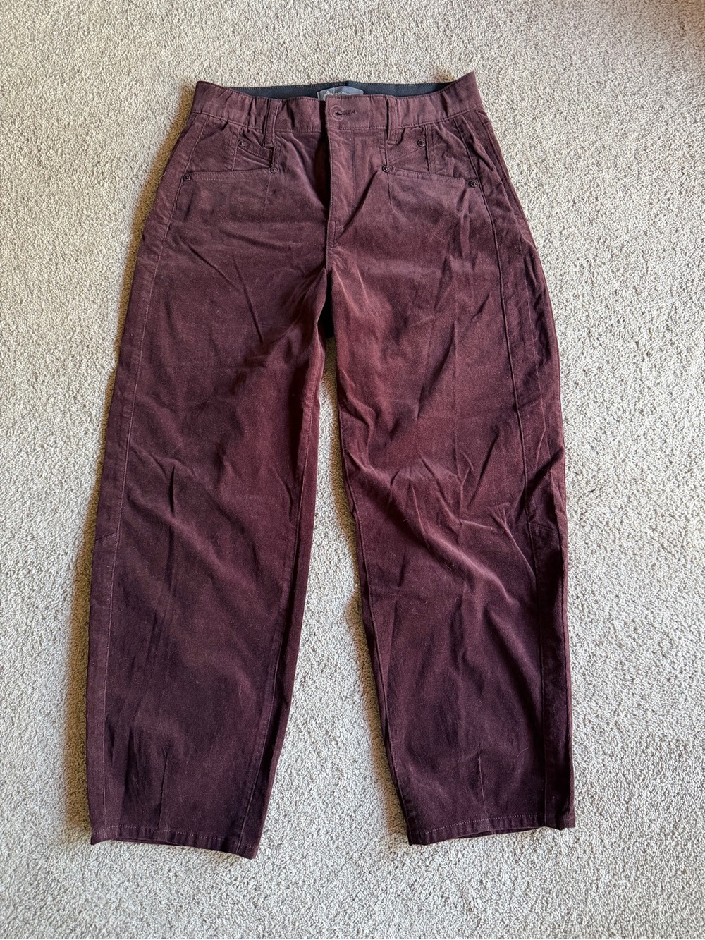 Democracy women’s Corduroy Pants — Rich Burgundy
